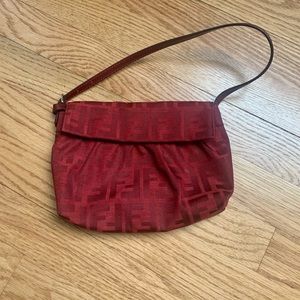 Authentic FENDI Burgundy Canvas Bag